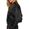 Forever 21 womens Cropped Bomber Jacket(Black)