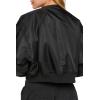 Forever 21 womens Cropped Bomber Jacket(Black)