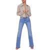Forever 21 womens Cropped Double-breasted Twill Jacket(Khaki)