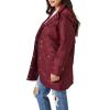 Forever 21 womens Drawstring Longline Trench Coat(Burgundy)