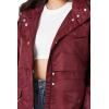 Forever 21 womens Drawstring Longline Trench Coat(Burgundy)