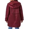 Forever 21 womens Drawstring Longline Trench Coat(Burgundy)