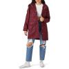 Forever 21 womens Drawstring Longline Trench Coat(Burgundy)