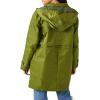 Forever 21 womens Drawstring Longline Trench Coat(Olive)