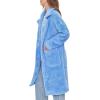 Forever 21 womens Faux Fur Teddy Coat(Blue)