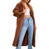 Forever 21 womens Plush Drop-sleeve Coat(Camel)