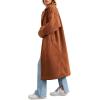 Forever 21 womens Plush Drop-sleeve Coat(Camel)