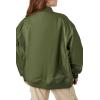 Forever 21 womens Zip-up Bomber Jacket(Olive)