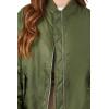 Forever 21 womens Zip-up Bomber Jacket(Olive)