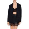 Forever 21 Womens Boxy Notched Lapel Blazer(Black)