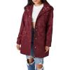 Forever 21 womens Drawstring Longline Trench Coat(Burgundy)