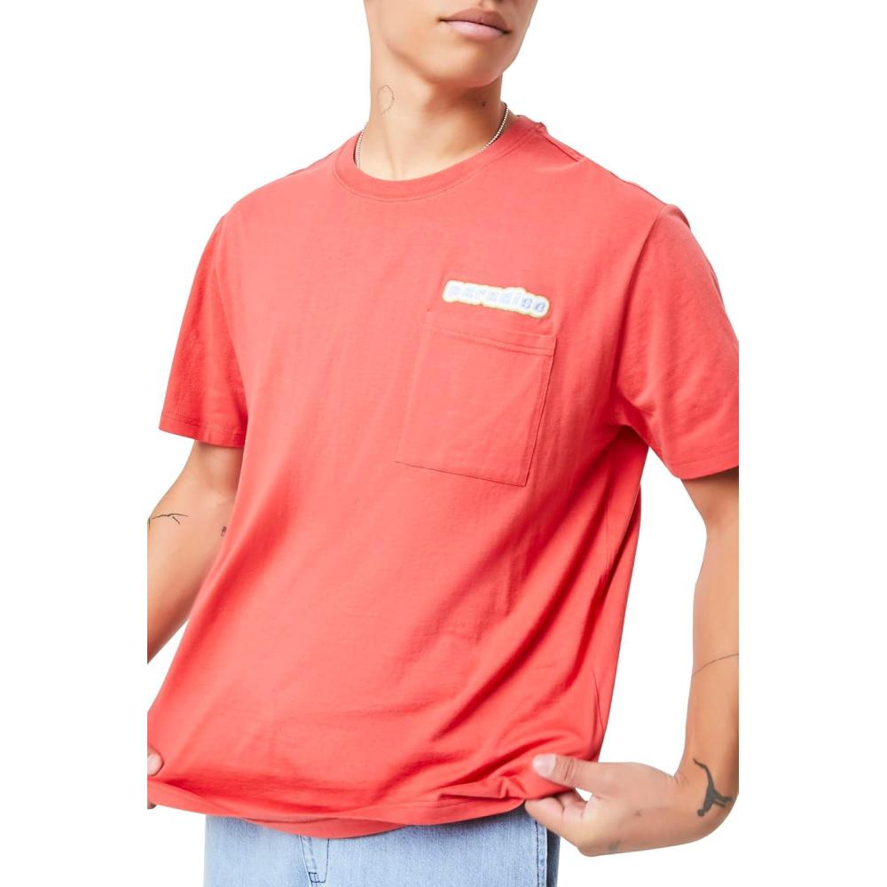 image:imageForever 21 Mens Embroidered Paradise Graphic TeeRed