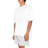 Forever 21 Mens Cotton Crew High-Low Hem Tee(White)