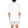 Forever 21 Mens Cotton Crew High-Low Hem Tee(White)