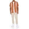 Forever 21 Men’s Faux Suede Colorblock Button-Front Shirt(Deep Taupe)
