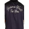 Forever 21 Men’s Satin Chain-Stitched Embroidered Shirt(Black)