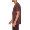 Forever 21 Mens Slub-Knit Crew Tee(Chocolate)