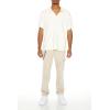 Forever 21 Mens Split-Neck Polo Shirt(Cream)