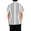 Forever 21 Mens Striped Polo Shirt(White)