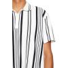 Forever 21 Mens Striped Polo Shirt(White)