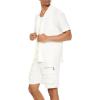 Forever 21 Men’s Textured Cuban Collar Shirt(Cream)