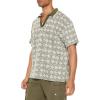 Forever 21 Mens Textured Geo V-Neck Polo Shirt(Olive)