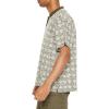Forever 21 Mens Textured Geo V-Neck Polo Shirt(Olive)