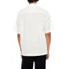 Forever 21 Men’s Textured Rayon Cuban Collar Shirt(Cream)
