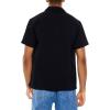 Forever 21 Mens Textured Short-Sleeve Shirt(Black)