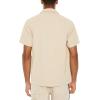 Forever 21 Mens Textured Short-Sleeve Shirt(Taupe)