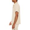 Forever 21 Mens Textured Short-Sleeve Shirt(Taupe)