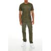 Forever 21 Mens Velour Curved-Hem Tee(Olive)