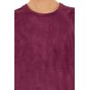 Forever 21 Mens Velour Curved-Hem Tee(Purple)