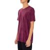 Forever 21 Mens Velour Curved-Hem Tee(Purple)