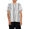 Forever 21 Mens Striped Polo Shirt(White)
