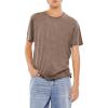 Forever 21 Mens Velour Curved-Hem Tee(White)
