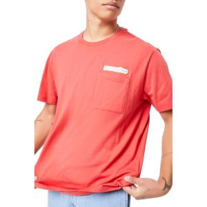 Forever 21 Mens Embroidered Paradise Graphic Tee(Red)
