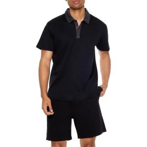 Forever 21 Mens Supima Blend Polo Shirt(Black)