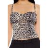 Forever 21 Women’s Sheer Leopard Bustier Cami(Brown)