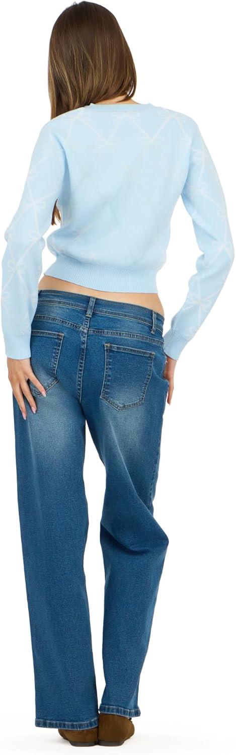 image:imageForever 21 Womens AOP Cardigan with Little Front PocketsBlue