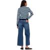 Forever 21 Women’s Striped Cardigan Sweater – Classic Knit Long Sleeve Button Front Layer for Casual and Everyday Wear(Navy)