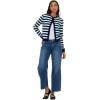 Forever 21 Women’s Striped Cardigan Sweater – Classic Knit Long Sleeve Button Front Layer for Casual and Everyday Wear(Navy)