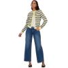 Forever 21 Women’s Striped Cardigan Sweater – Classic Knit Long Sleeve Button Front Layer for Casual and Everyday Wear(Yellow)