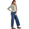 Forever 21 Women’s Striped Cardigan Sweater – Classic Knit Long Sleeve Button Front Layer for Casual and Everyday Wear(Yellow)