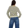 Forever 21 Women’s Striped Cardigan Sweater – Classic Knit Long Sleeve Button Front Layer for Casual and Everyday Wear(Yellow)