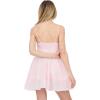 Forever 21 Women’s Tiered Mini Dress with Embroidered Bust(Pink)
