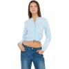 Forever 21 Women’s AOP Cardigan with Little Front Pockets(Blue)