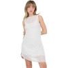 Forever 21 Women’s Sleeveless Mini Dress with Lace(Ivory)