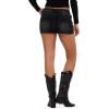 Forever 21 Women’s Denim Mini Skirt with Studs(Black)