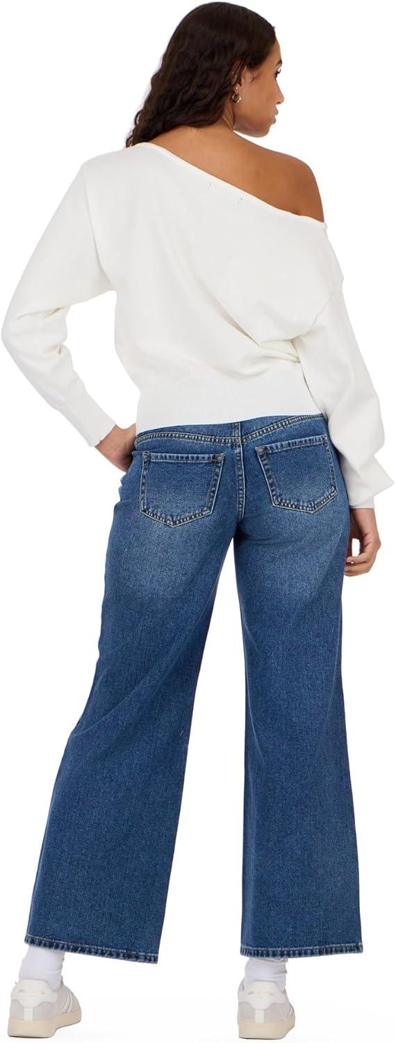 image:imageForever 21 Womens Off Shoulder Slouchy Sweater with High Rib StartIvory